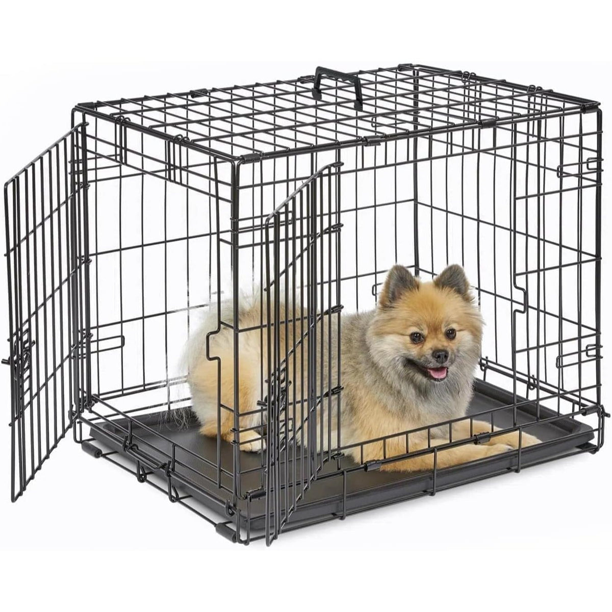 Dog Cage Puppy Training Crate Small Medium with Leakproof, Easy Assembly