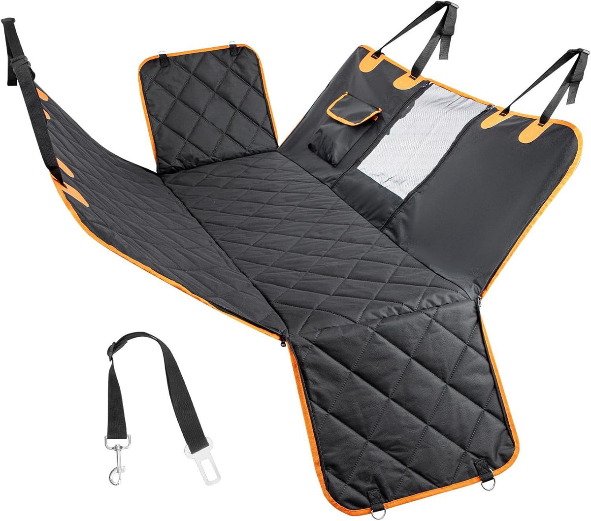 Dog Car Seat Covers & Hammock with Waterproof, Cover Back Mesh Window Storage Pocket - product gallery image 10