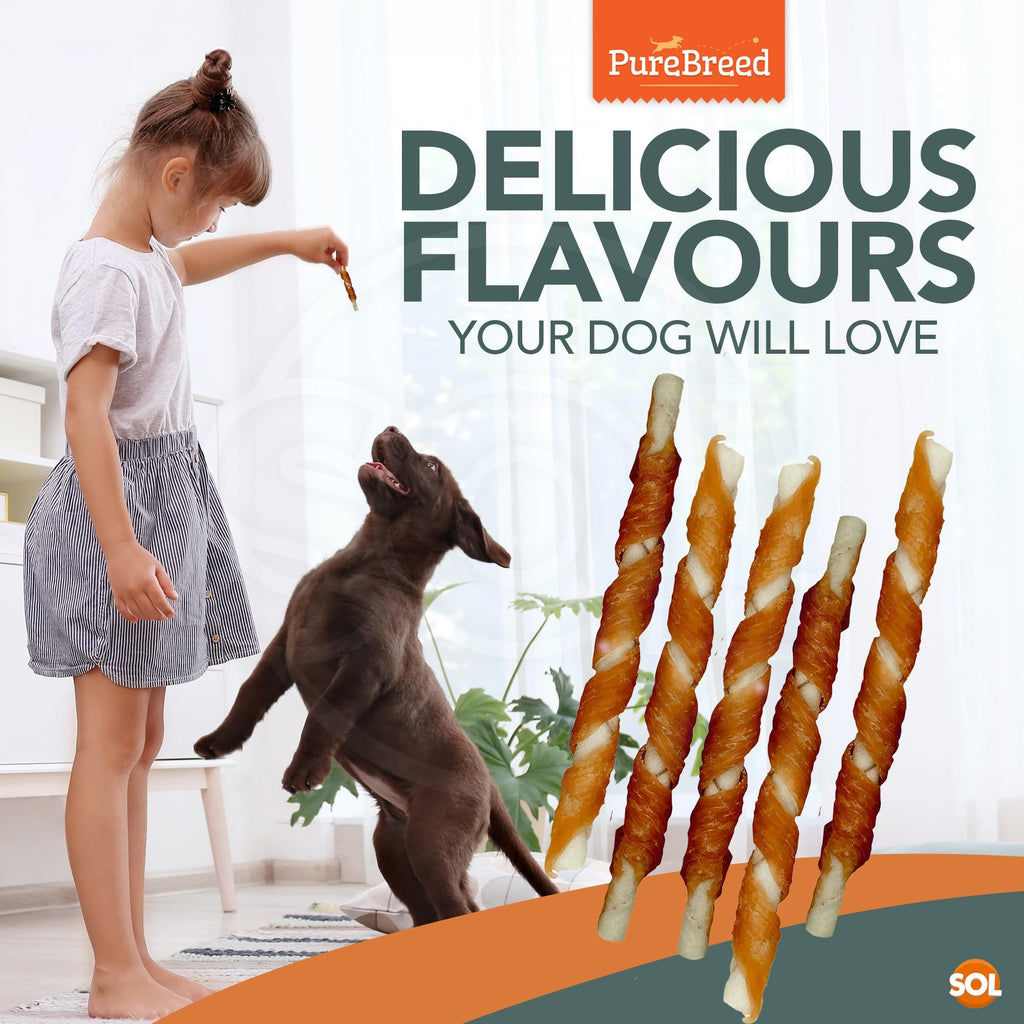 Dog Chew with 100pk, Chicken-Wrapped Rawhide Sticks - product gallery image 3