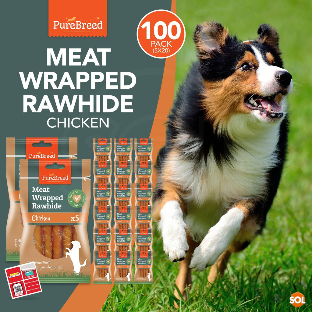 Dog Chew with 100pk, Chicken-Wrapped Rawhide Sticks - product gallery image 8