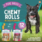 Dog Chew with 12cm, 12 Pack, 12pk, Collagen Chewy Rolls Dogs Long Lasting - product gallery image 7