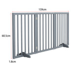 Dog Gate with Wall-Mounted, Foldable, Freestanding, Wood, L - product gallery image 2