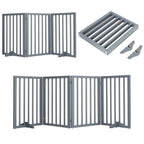 Dog Gate with Wall-Mounted, Foldable, Freestanding, Wood, L - product gallery image 4