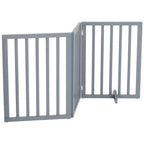 Dog Gate with Wall-Mounted, Foldable, Freestanding, Wood, L - product gallery image 6