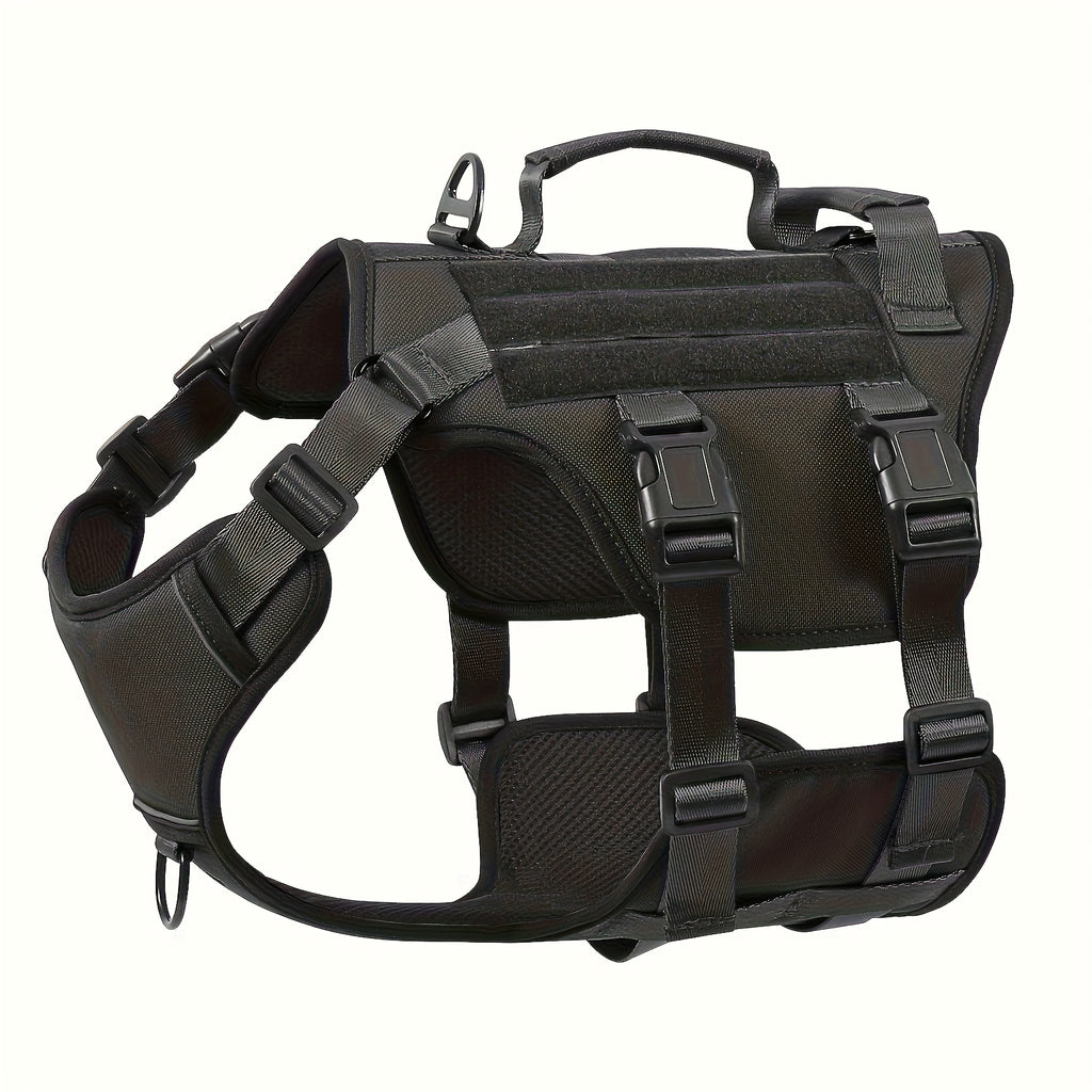 Dog Harness with No Pull Full Body Soft Padded for travel - Black, S option
