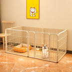 Dog Pen with 60Cm, Iron, 6-Panel Puppy Door, High Indoor/Outdoor