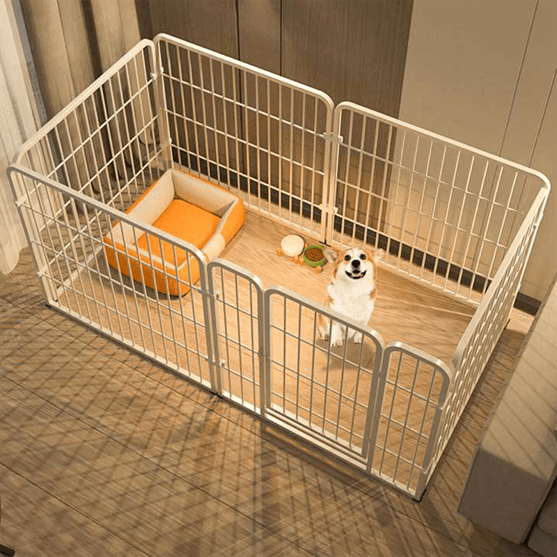 Dog Playpen with Metal, Iron, Heavy Duty Metal Panel 120x60x60cm Portable - product gallery image 2