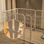 Dog Playpen with Metal, Iron, Heavy Duty Metal Panel 120x60x60cm Portable - product gallery image 4