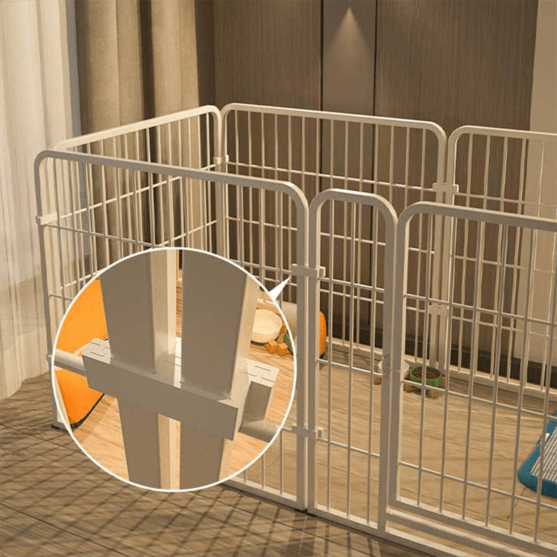 Dog Playpen with Metal, Iron, Heavy Duty Metal Panel 120x60x60cm Portable - product gallery image 4