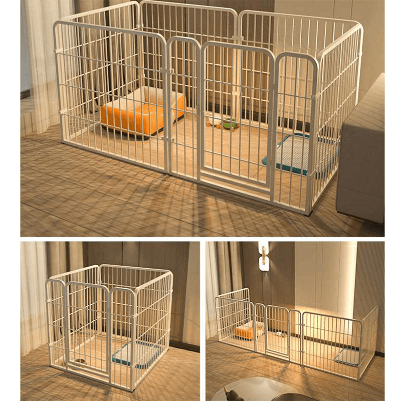 Dog Playpen with Metal, Iron, Heavy Duty Metal Panel 120x60x60cm Portable - product gallery image 5