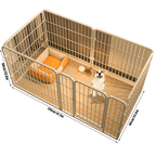 Dog Playpen with Metal, Iron, Heavy Duty Metal Panel 120x60x60cm Portable - product gallery image 7
