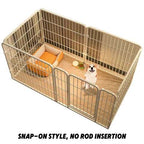 Dog Playpen with Metal, Iron, Heavy Duty Metal Panel 120x60x60cm Portable - product gallery image 8