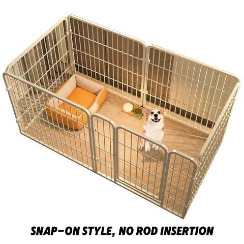 Dog Playpen with Metal, Iron, Heavy Duty Metal Panel 120x60x60cm Portable - product gallery image 8