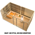Dog Playpen with Metal, Iron, Heavy Duty Metal Panel 120x60x60cm Portable - Iron option