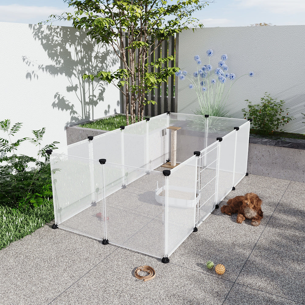 Dog Playpen with Space-Saving, Plastic, 149*70*45cm