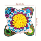 Dog Snuffle Mat with Foldable, Non-Slip, 48x48cm Nose Training Slow Feeder Puzzle - product gallery image 2