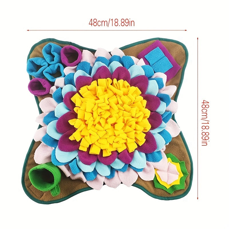 Dog Snuffle Mat with Foldable, Non-Slip, 48x48cm Nose Training Slow Feeder Puzzle - product gallery image 2