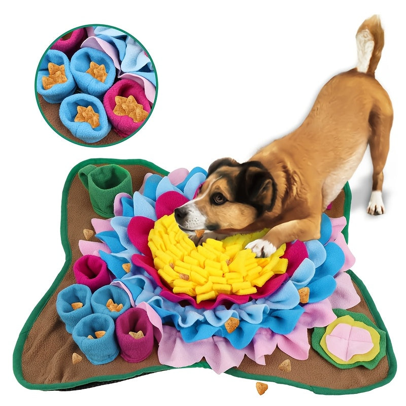 Dog Snuffle Mat with Foldable, Non-Slip, 48x48cm Nose Training Slow Feeder Puzzle - product gallery image 5