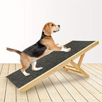 Dog Stairs Foldable Non-Slip Pet Ramp with Adjustable Height, Wood - product gallery image 4