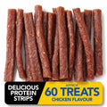Dog Treat with 600g, Chicken Protein Strips Dogs (4x150g) High