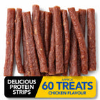 Dog Treat with 600g, Chicken Protein Strips Dogs (4x150g) High
