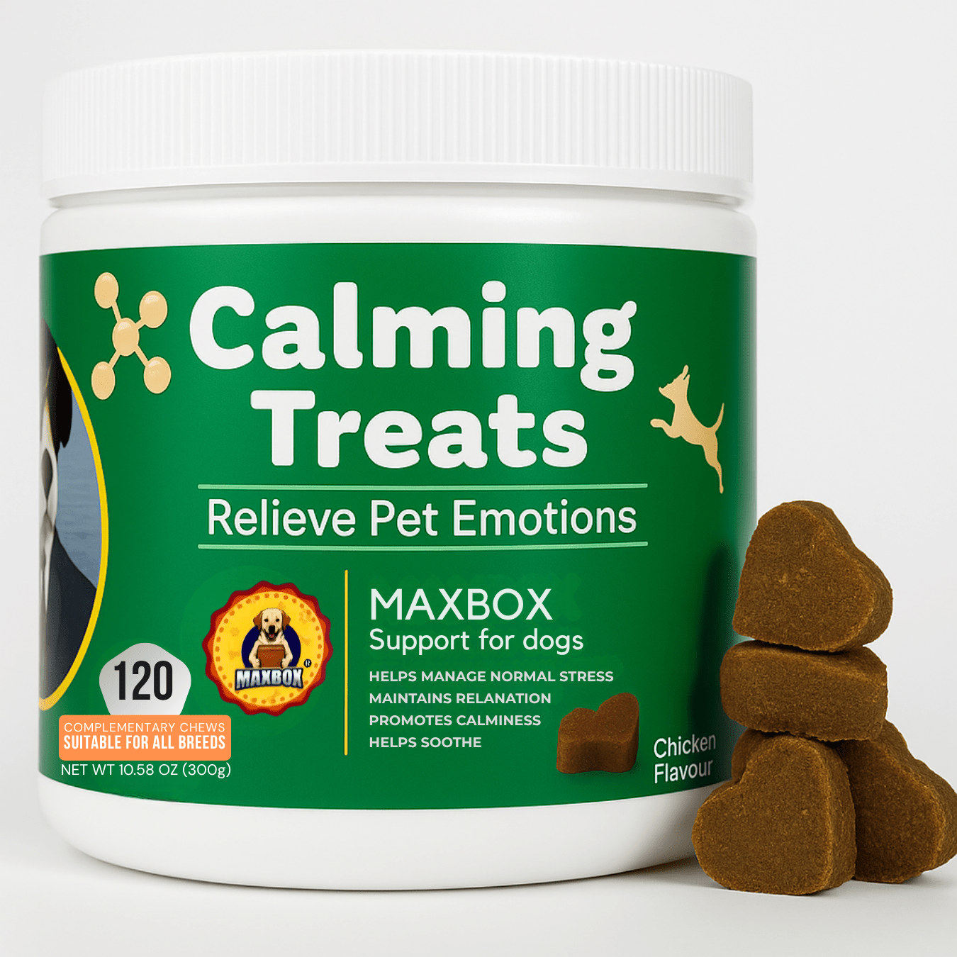 Dog Treat with calming for dog, Calming Treats Soft Chews MAXBOX Stress - product gallery image 2