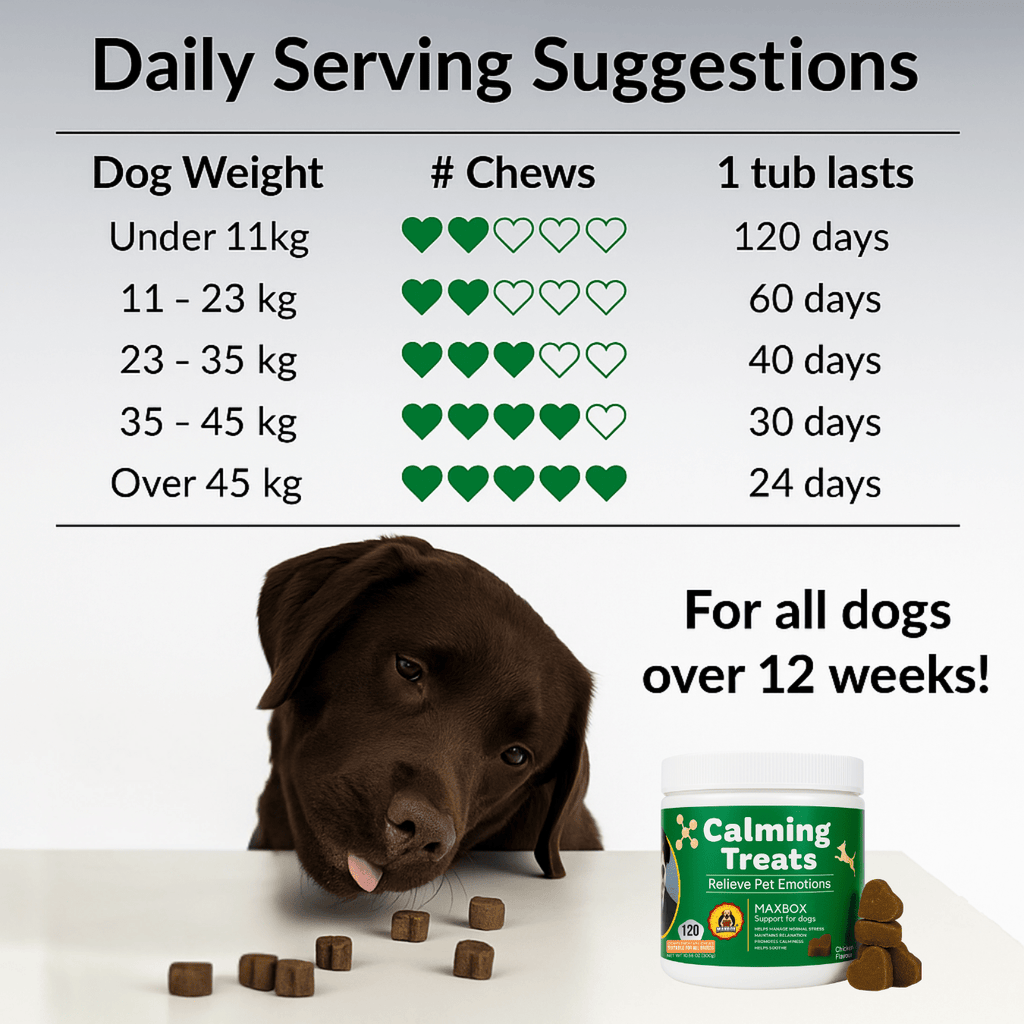 Dog Treat with calming for dog, Calming Treats Soft Chews MAXBOX Stress - product gallery image 4
