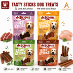 Dog Treat with Pack of 4, Meat Stick Variety Four Flavours