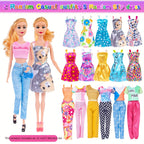 Dolls & Playset with 106 Piece, Fashion Girl Doll Piece Wardrobe Closet - product gallery image 3