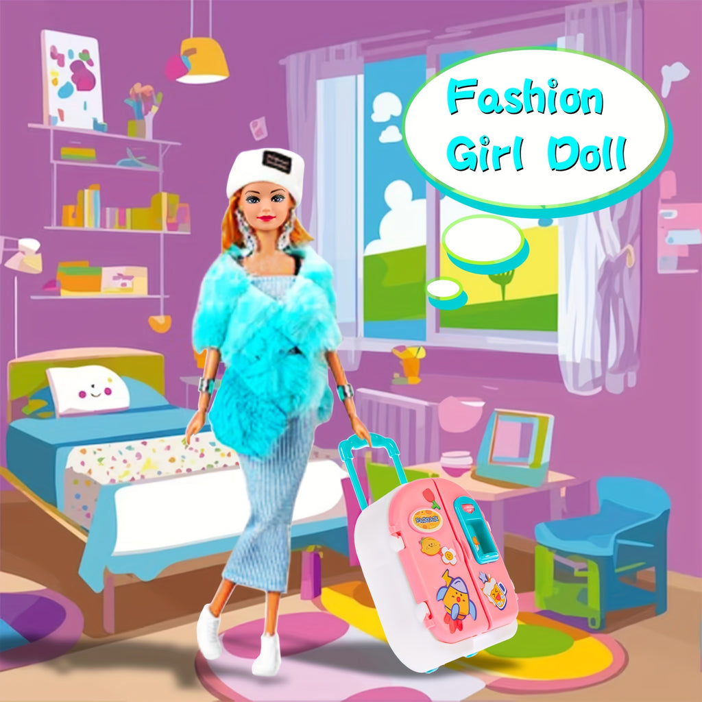 Dolls & Playset with 106 Piece, Fashion Girl Doll Piece Wardrobe Closet - product gallery image 4