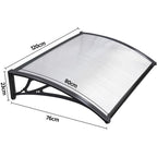Door Canopies & Awning with Wall-Mounted, 120*80*23 cm - product gallery image 2