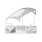 Door Canopies & Awning with Wall-Mounted, 120*80*23 cm - product gallery image 5