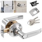 Door Lock with Lock and Key with Stainless Steel, Silvery