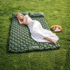 Double Camping Mat with Inflatable Built-In Foot Pump - product gallery image 2