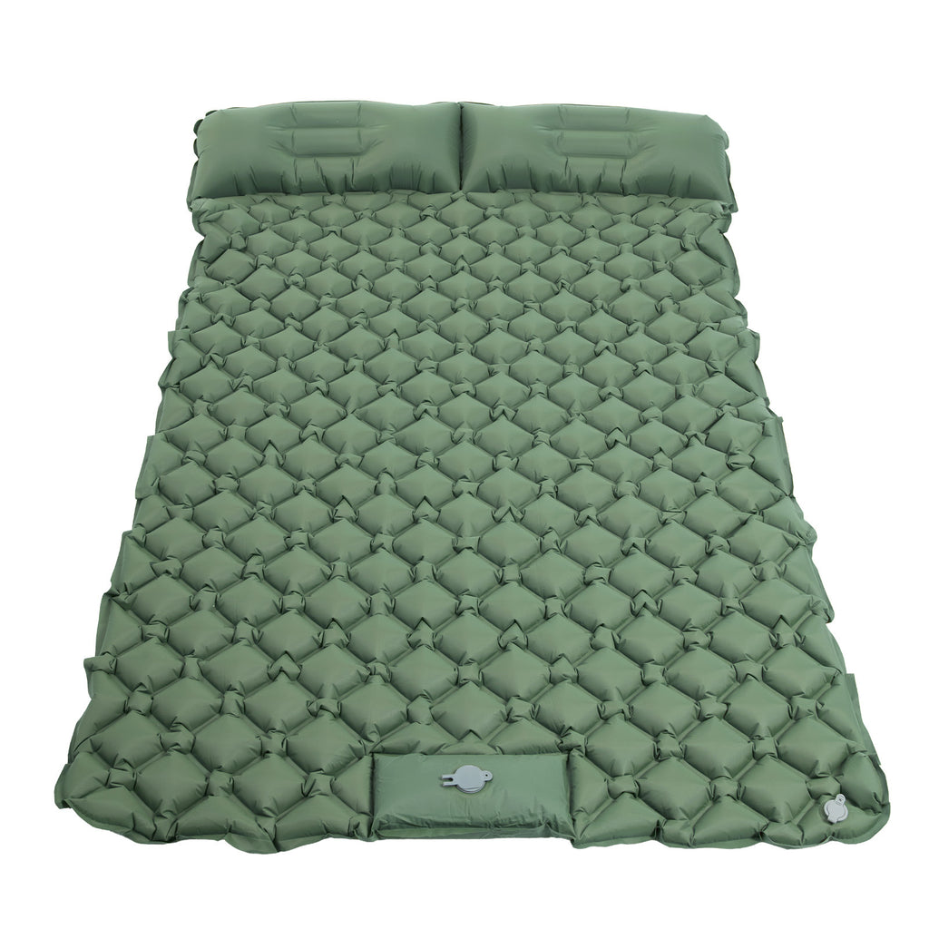 Double Camping Mat with Inflatable Built-In Foot Pump