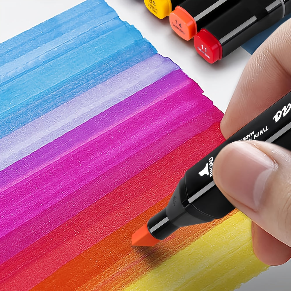 Double-headed Alcohol Marker with 168pcs, 80/120/168pcs Double-headed Markers, Bright - product gallery image 7