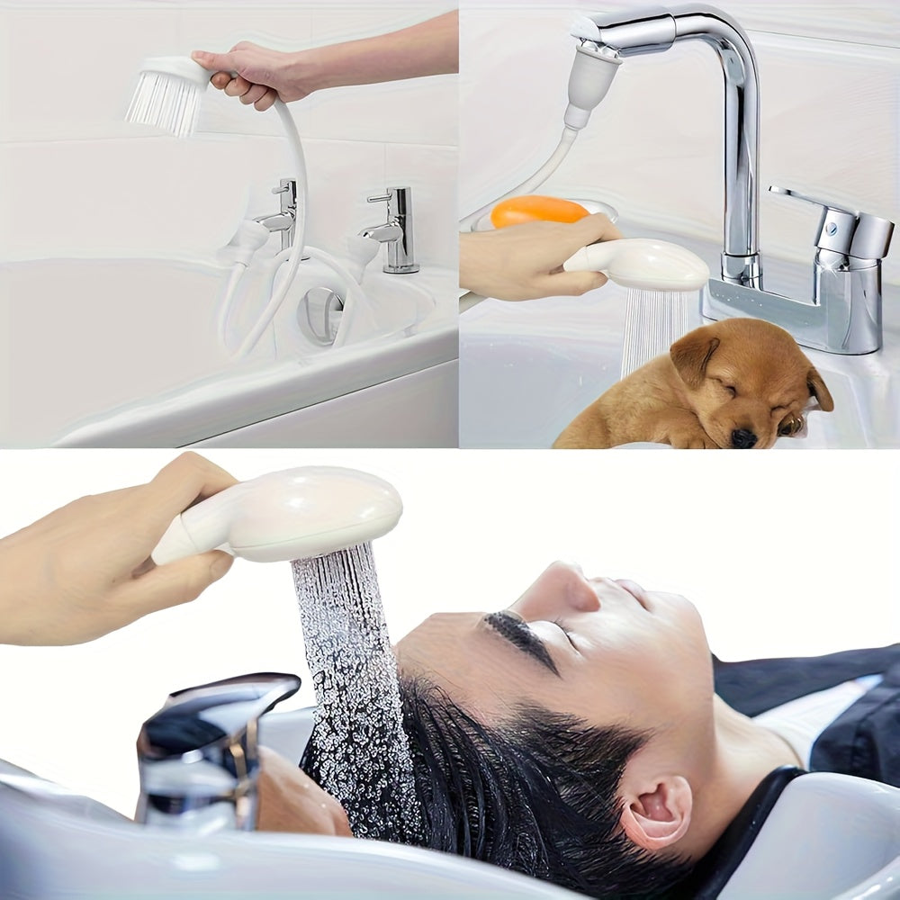 Double Tap Push On Bath Shower Head And with 120cm, 47.2in