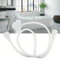 Double Tap Push On Bath Shower Head And with 120cm, 47.2in - White option