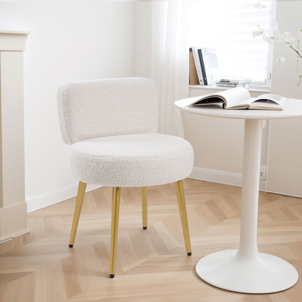 Dressing Table Stool with Easy Assembly, 60cm, Metal