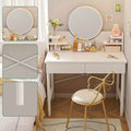 Dressing Table with Space-Saving, Wall-Mounted, Freestanding