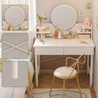 Dressing Table with Space-Saving, Wall-Mounted, Freestanding