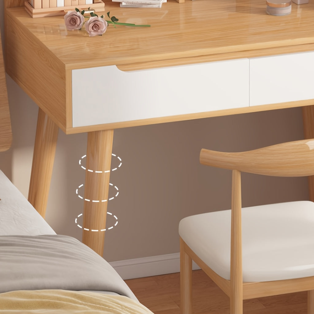 Dressing Table with Space-Saving, Wood Colour Dressing Table - product gallery image 4