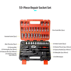 Drive Ratchet Socket Wrench Set with Carbon Steel, 53pcs/set - product gallery image 2