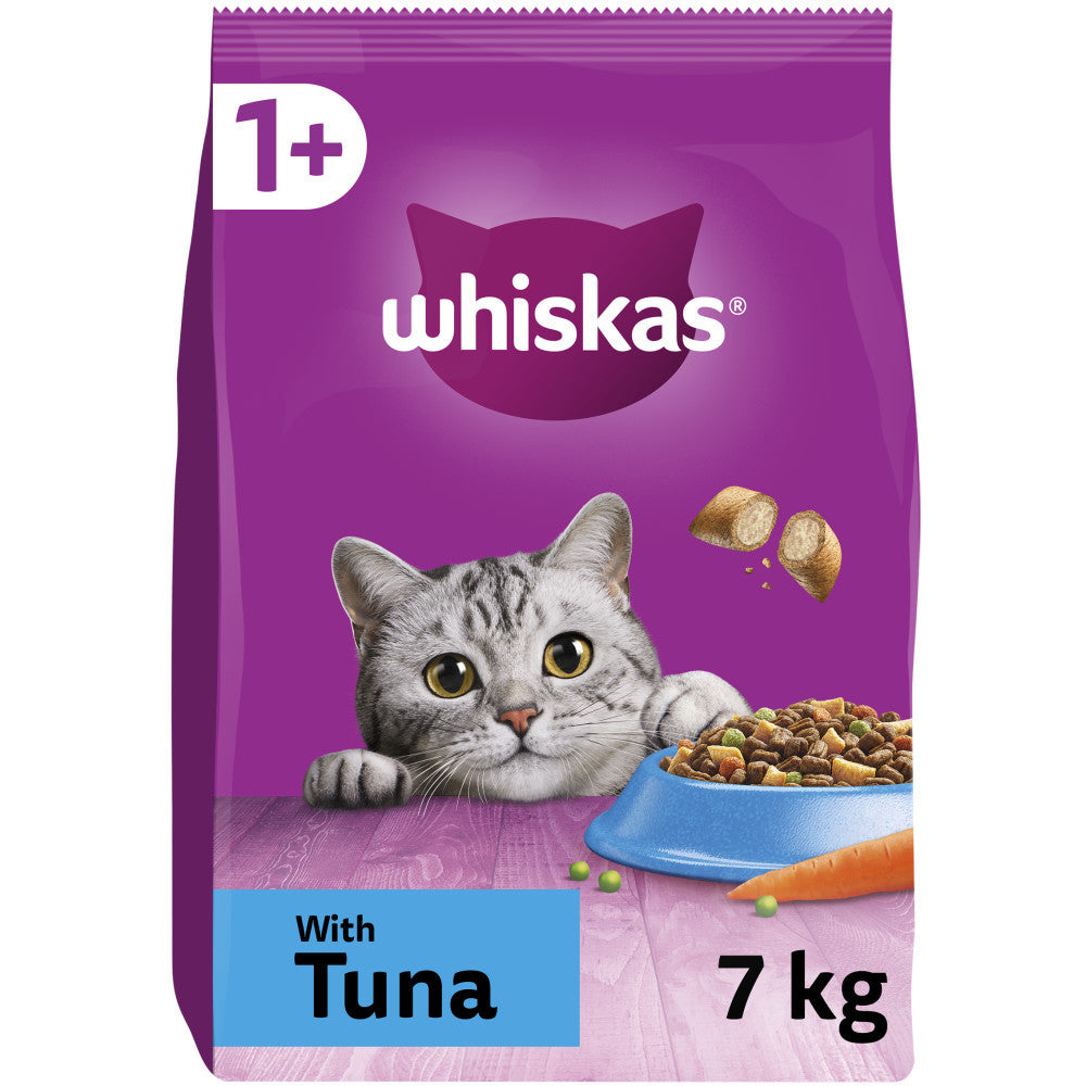 Dry Cat Food with 7kg, Chicken, Whiskas Adult Tuna Bulk Complete Nutrition