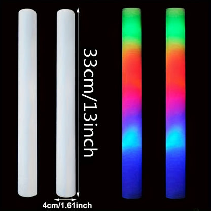 50pcs LED Foam Glow Sticks Wholesale - Party Set, Three-Color Flashing, Suitable for Weddings, Sports Events, Concerts, Camping, and Nighttime Glow Celebrations, the Best Supply Set for Party Activities