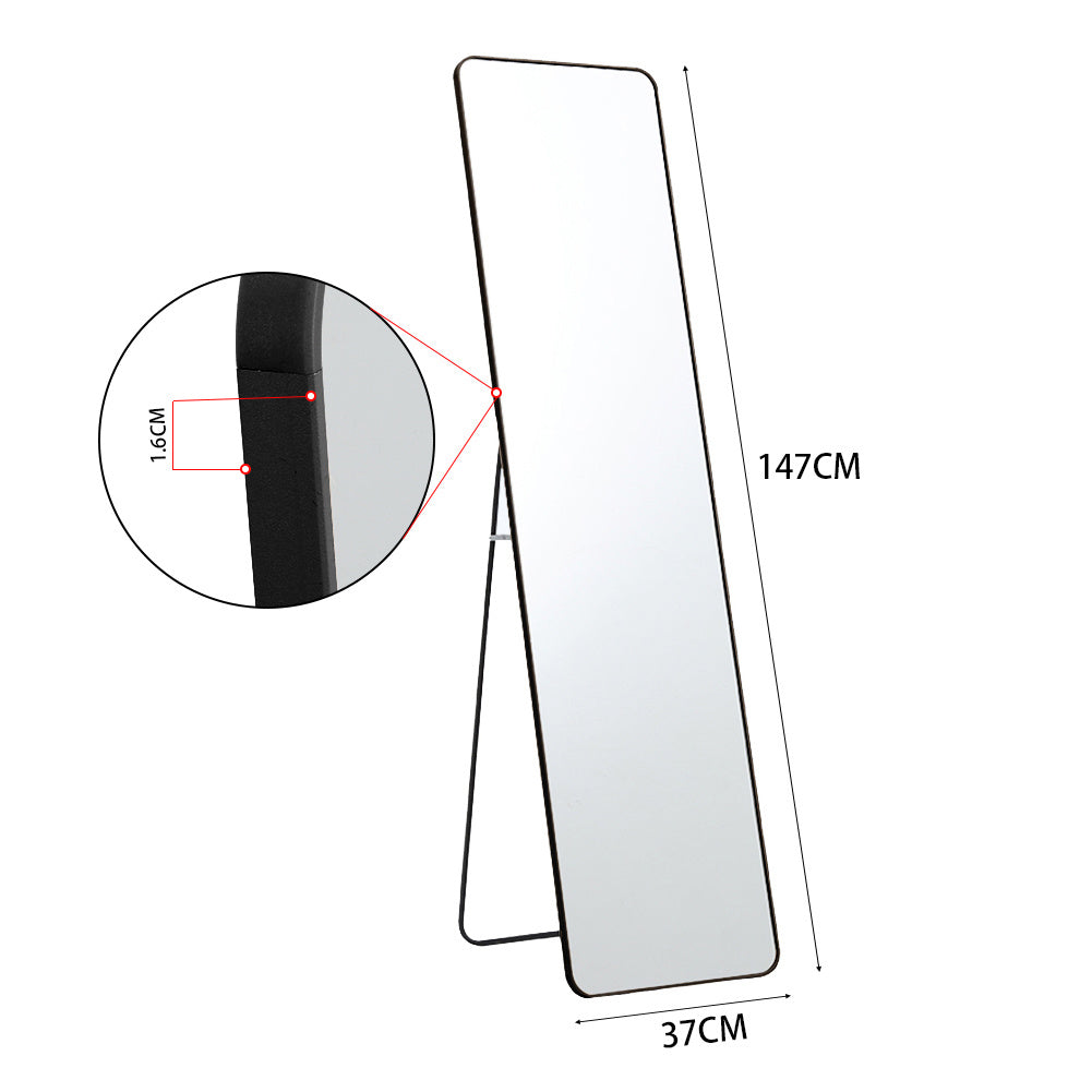 Full-Length Black Mirror - 147 x 37cm