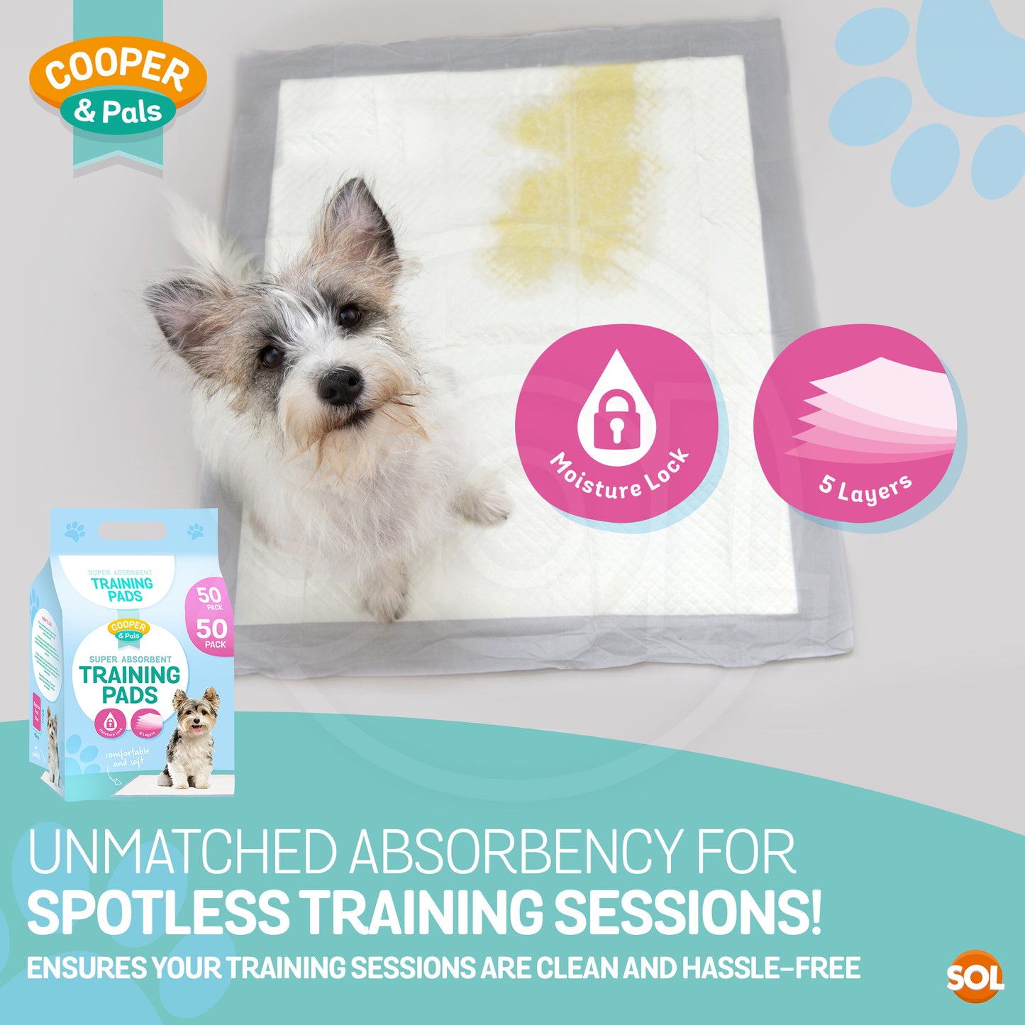 400 Pack Puppy Training Pads 45x60cm | Super Absorbent Leak-Proof Dog Pee Pads | Odor Control & Moisture Lock Layers | Disposable Indoor Pet Training Pads for Puppies & Small Dogs