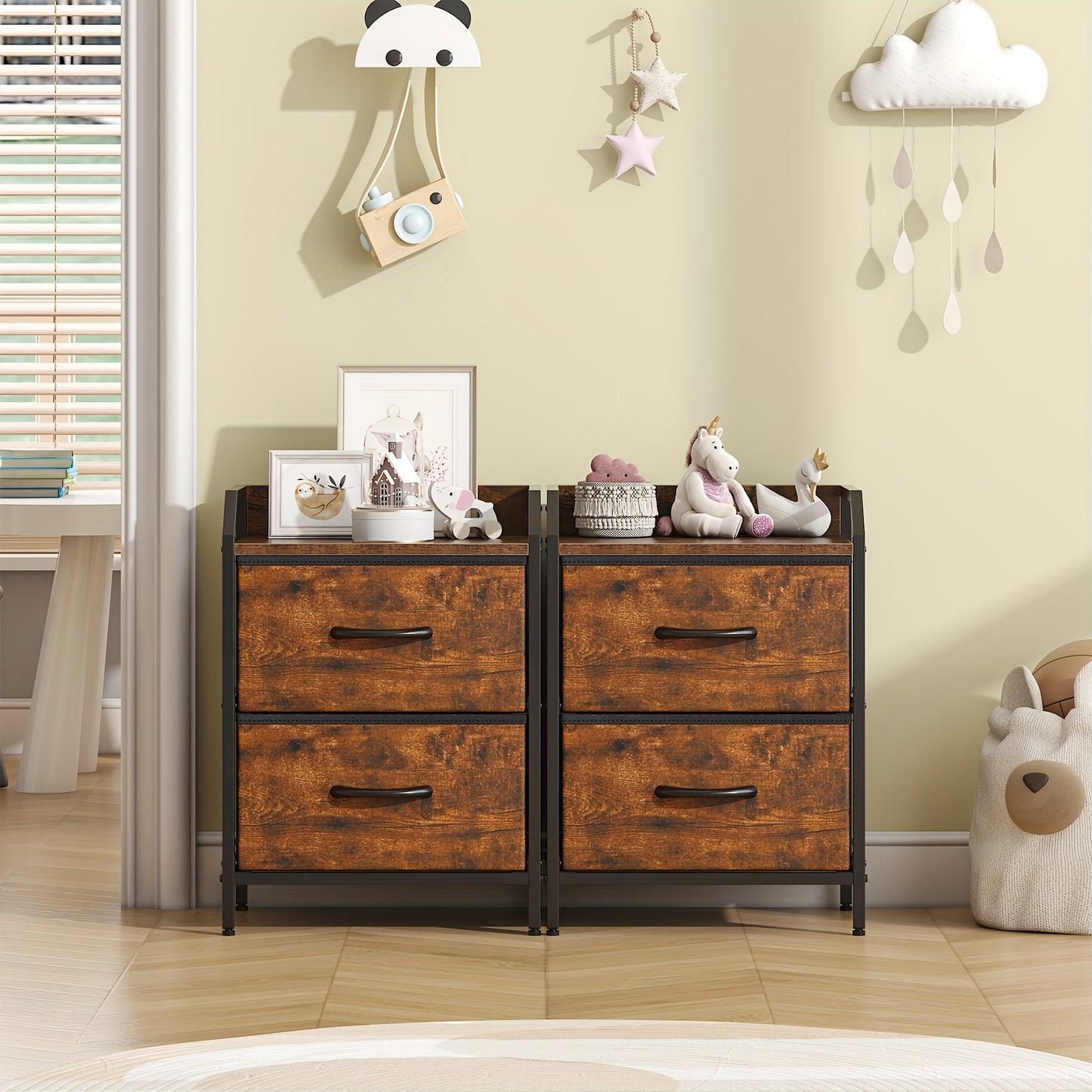 2 Drawers Bedside Table, Small Nightstand For Bedroom, Chest Of Drawers Bedroom, Storage Drawers For Living Room, Hallway