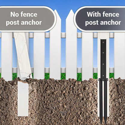 2PCS/4PCS Heavy Duty Steel Fence Repairs Tool - Fence Post Anchors, Size 5*10*83cm