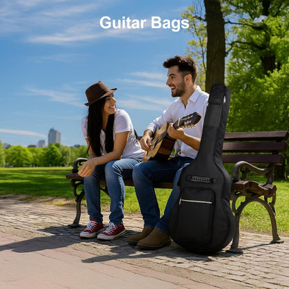 Acoustic Guitar Bags 41 Inch Classical Guitar Bags 105X42X13cm Guitar Case Backpack with Thick Padding Acoustic Soft Guitar Cover Adjustable Shoulder Straps Soft Case Bag for Acoustic Guitar
